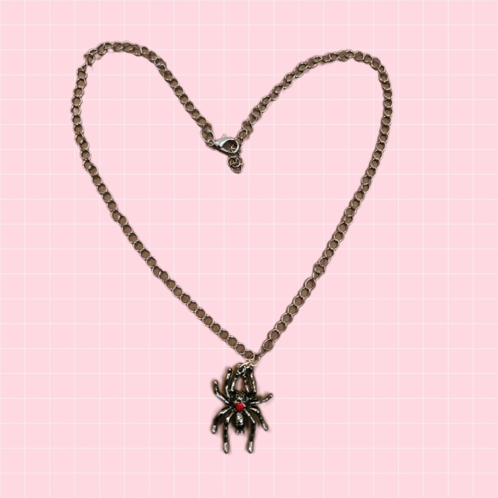 Handmade Spider Pendant Necklace